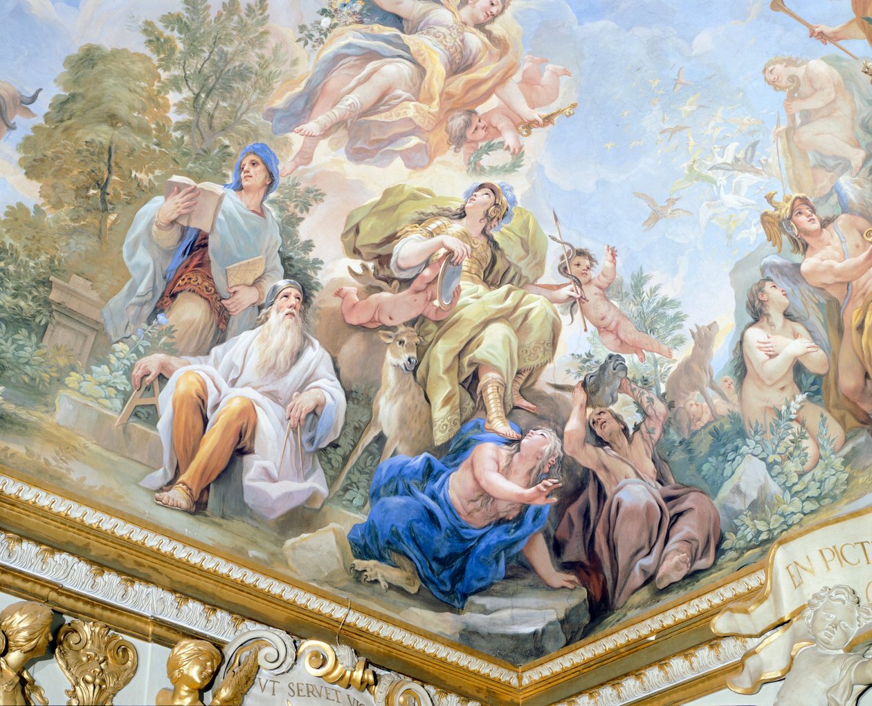 Prudence, Luca Giordano (1634-1705) Tükörcsarnok freskóciklusának részlete, freskó, Palazzo Medici Riccardi, Firenze alkotó: Luca Giordano