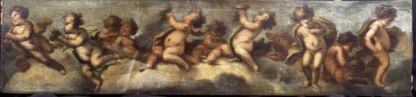 Putti disporting (papír, vászon) (részletekért lásd: 67088-90) alkotó: Luca Giordano