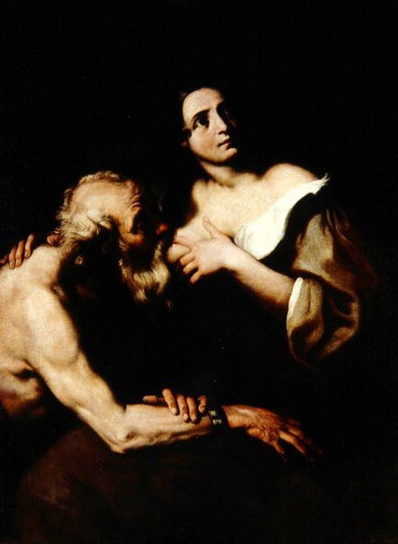 Roman Charity (olaj, vászon) alkotó: Luca Giordano