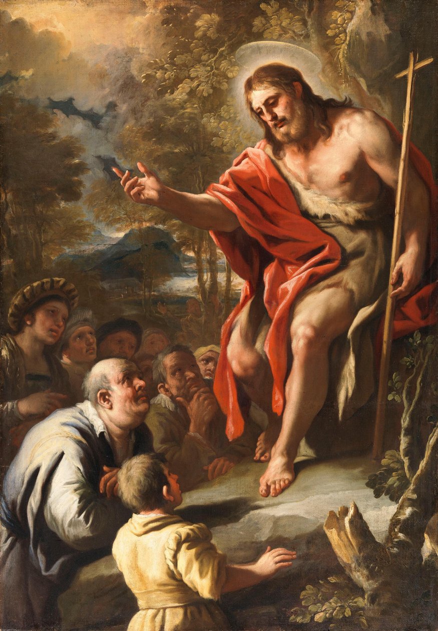 Der heilige Johannes predigt in der Wildnis alkotó: Luca Giordano