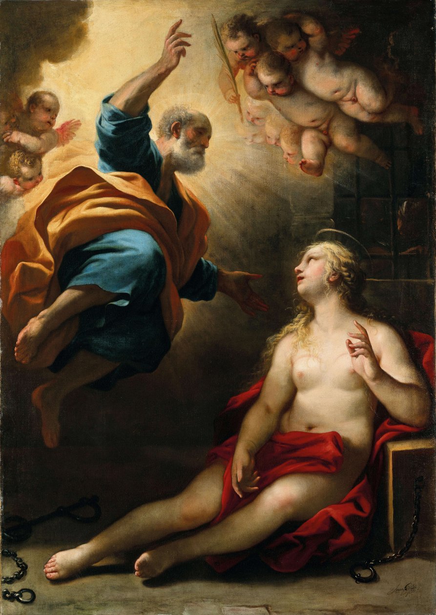 Szent Péter meggyógyítja Szent Agátát alkotó: Luca Giordano