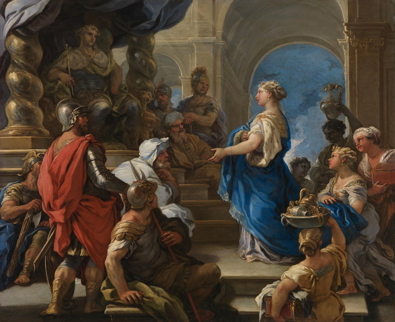 Salamon és Sába királynője alkotó: Luca Giordano