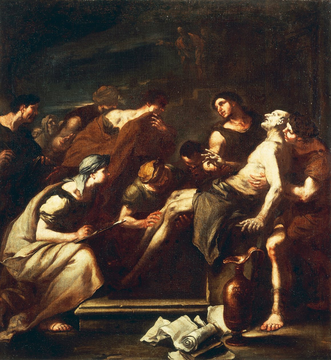 Seneca Dying, Luca Giordano, olaj, vászon alkotó: Luca Giordano