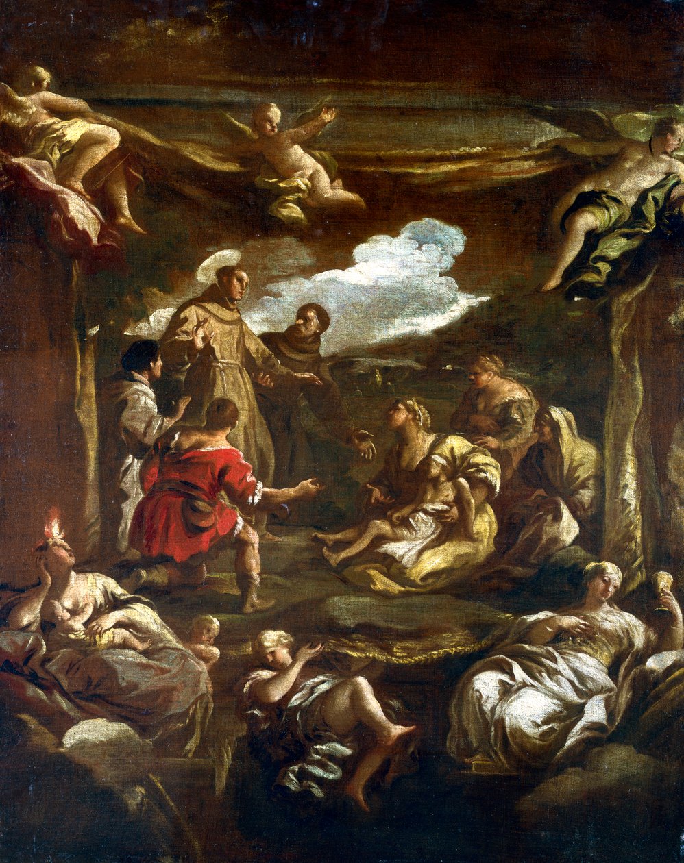 „Páduai Szent Antal egy fiatal férfit gyógyít”, 1654-1705 alkotó: Luca Giordano