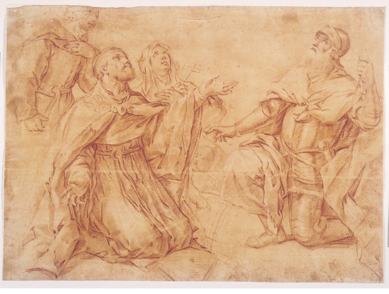 Szent Ágoston, Tolentinoi Miklós, Teréz és Vilmos alkotó: Luca Giordano