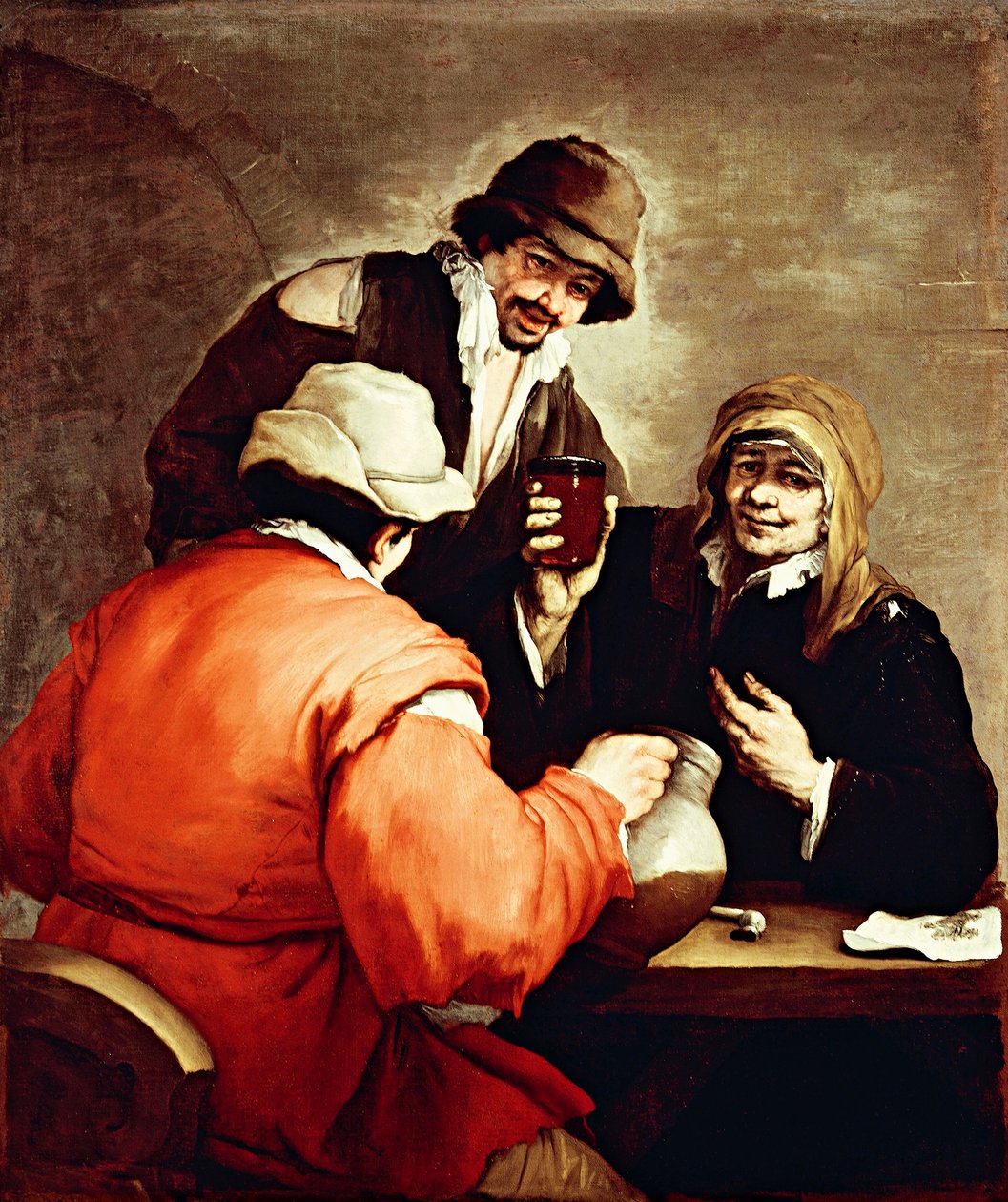 Tavernajelenet, Luca Giordano (1634-1705), olaj, vászon alkotó: Luca Giordano
