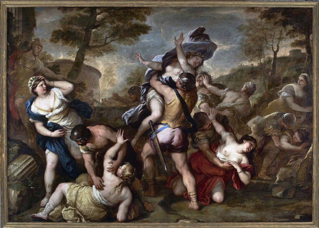 A szabinok elrablása (olaj, vászon alkotó: Luca Giordano