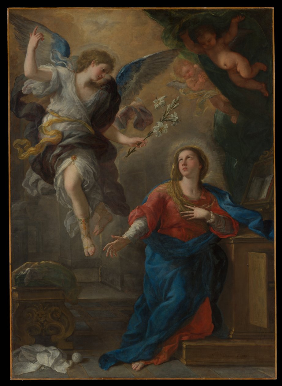 Az angyali üdvözlet alkotó: Luca Giordano