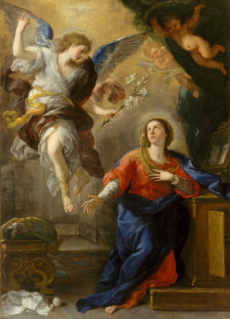 Angyali üdvözlet, 1672 alkotó: Luca Giordano