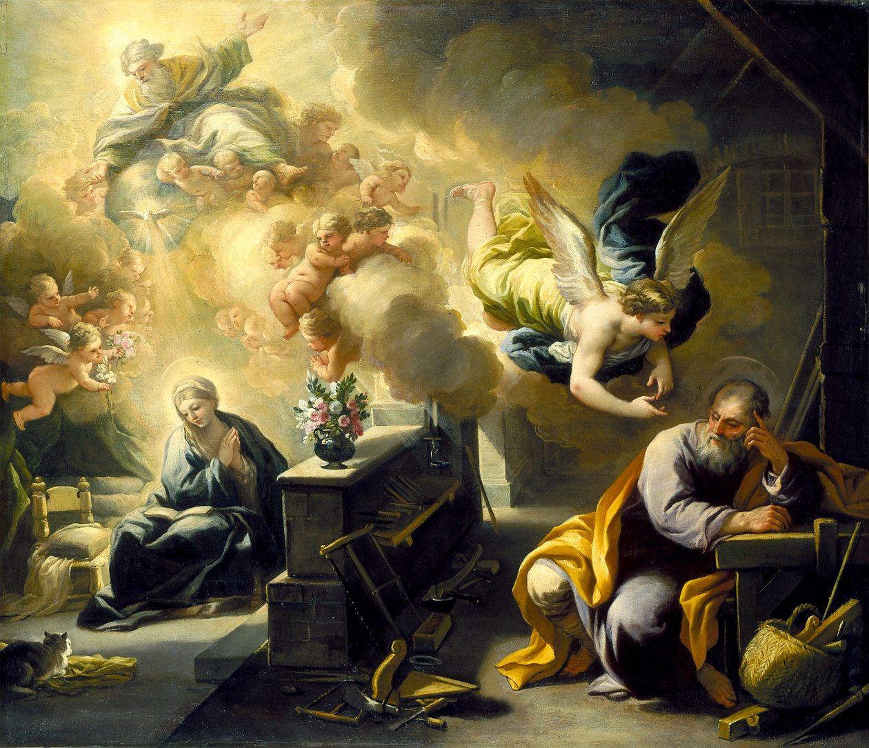 Szent József álma, 1700 körül (olaj, vászon) alkotó: Luca Giordano