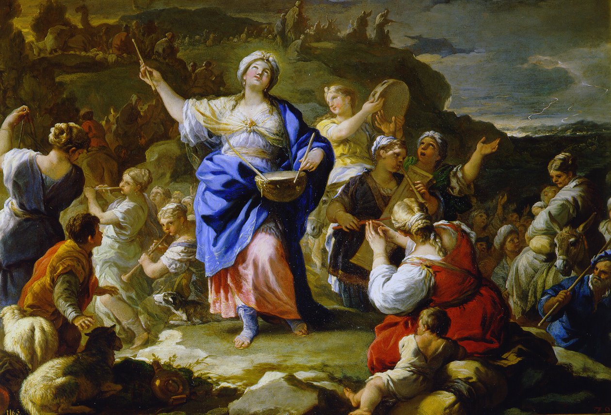 Mirjam prófétanő éneke, 1687 alkotó: Luca Giordano