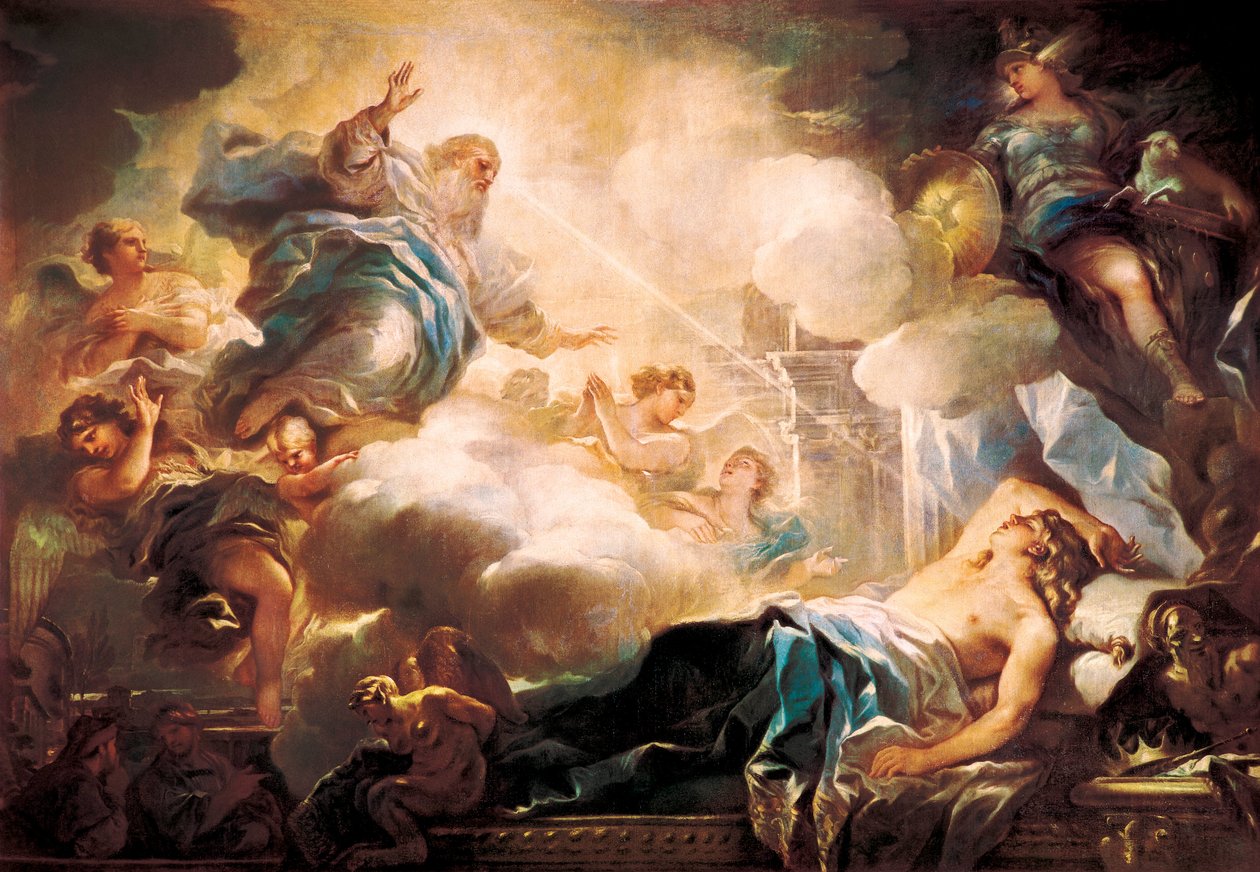 Salamon király álma, Kr. e. 1693 (olaj, vászon) alkotó: Luca Giordano
