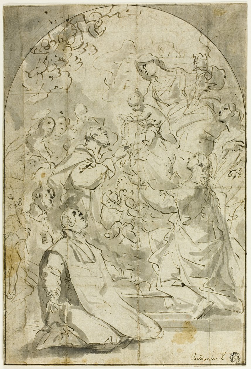 Szent Domonkos látomása alkotó: Luca Giordano