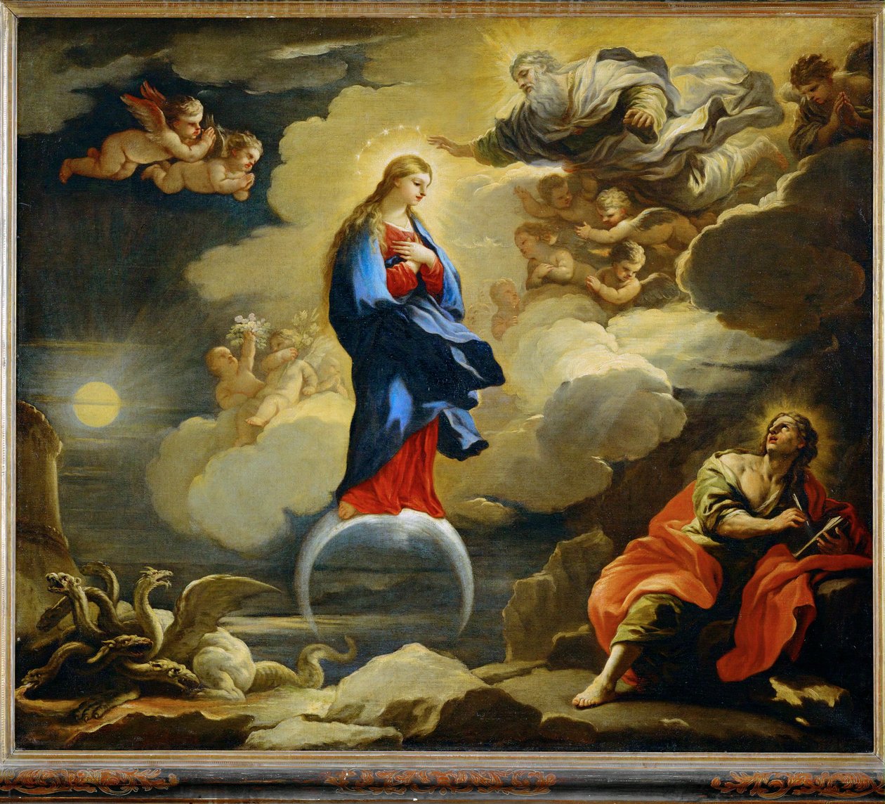 Vision of Saint John the Divine ... (festmény, vászon) alkotó: Luca Giordano