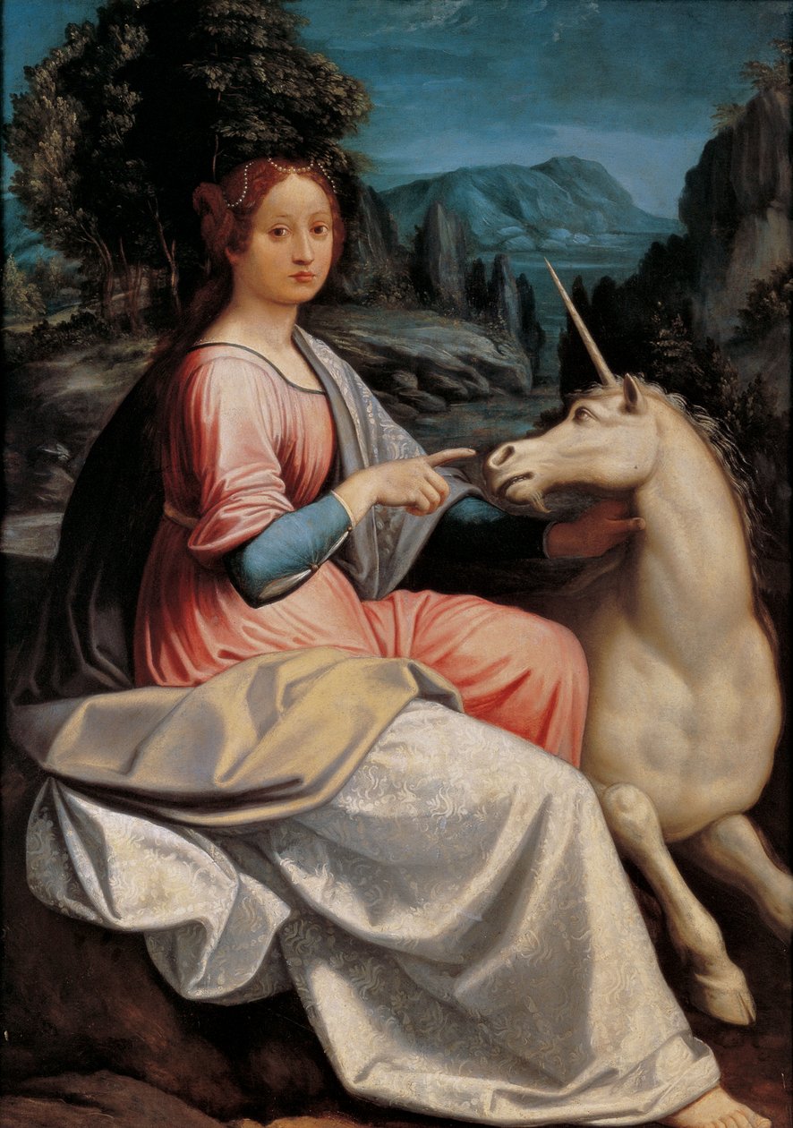 Hölgy és az egyszarvú, 1534-1540. alkotó: Luca Longhi