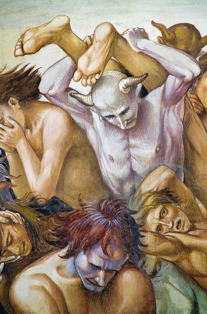 Átkozott a pokolban, az Utolsó ítélet freskóciklusból alkotó: Luca Signorelli