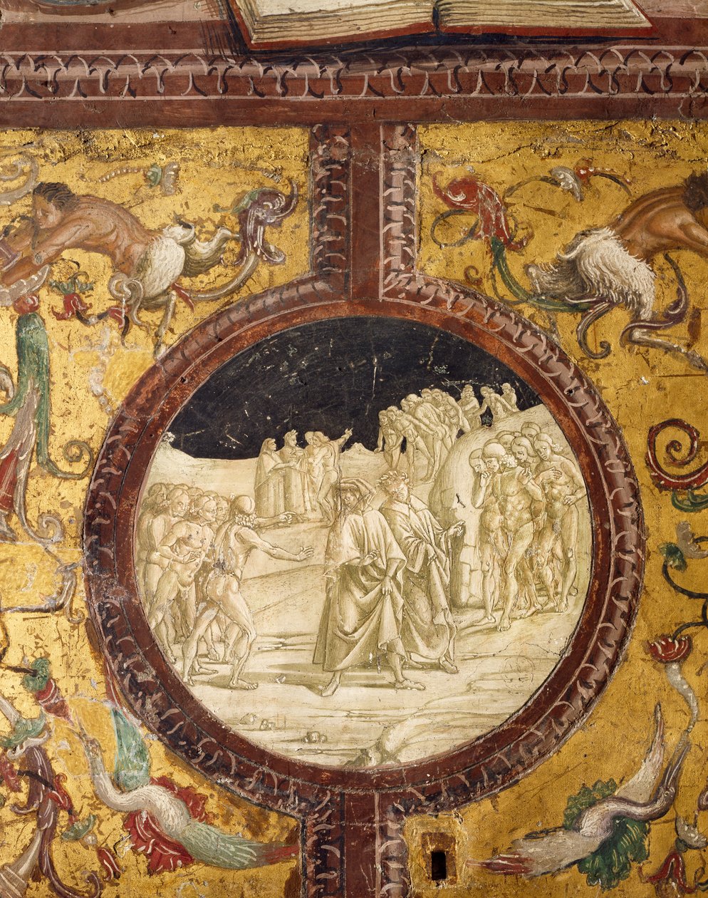Dante és Vergilius a pokolban, jelenet az Isteni színjátékból, Dante Alighieri (1265-1321) alkotó: Luca Signorelli