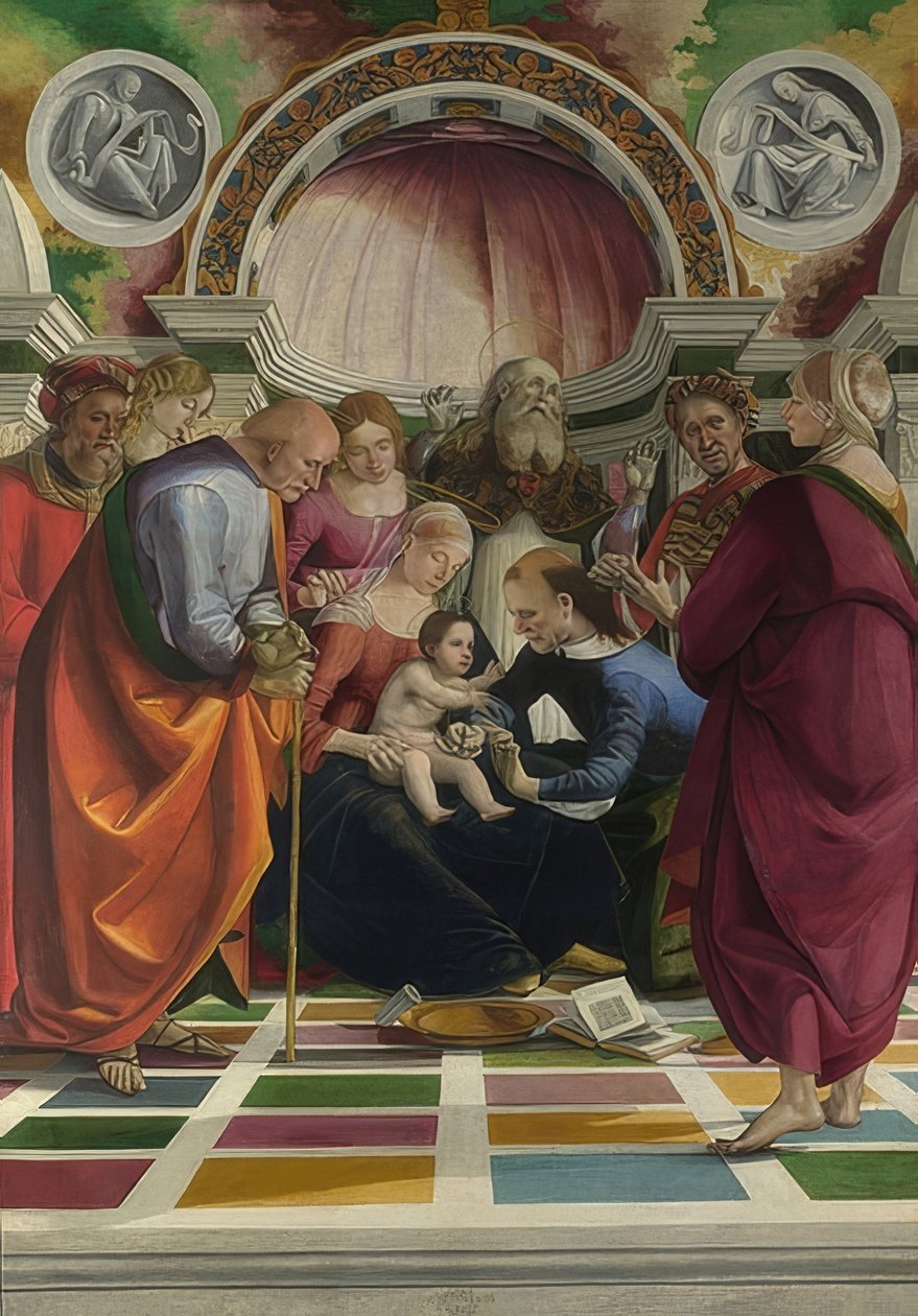 Jézus körülmetélése. 1490-91 körül alkotó: Luca Signorelli