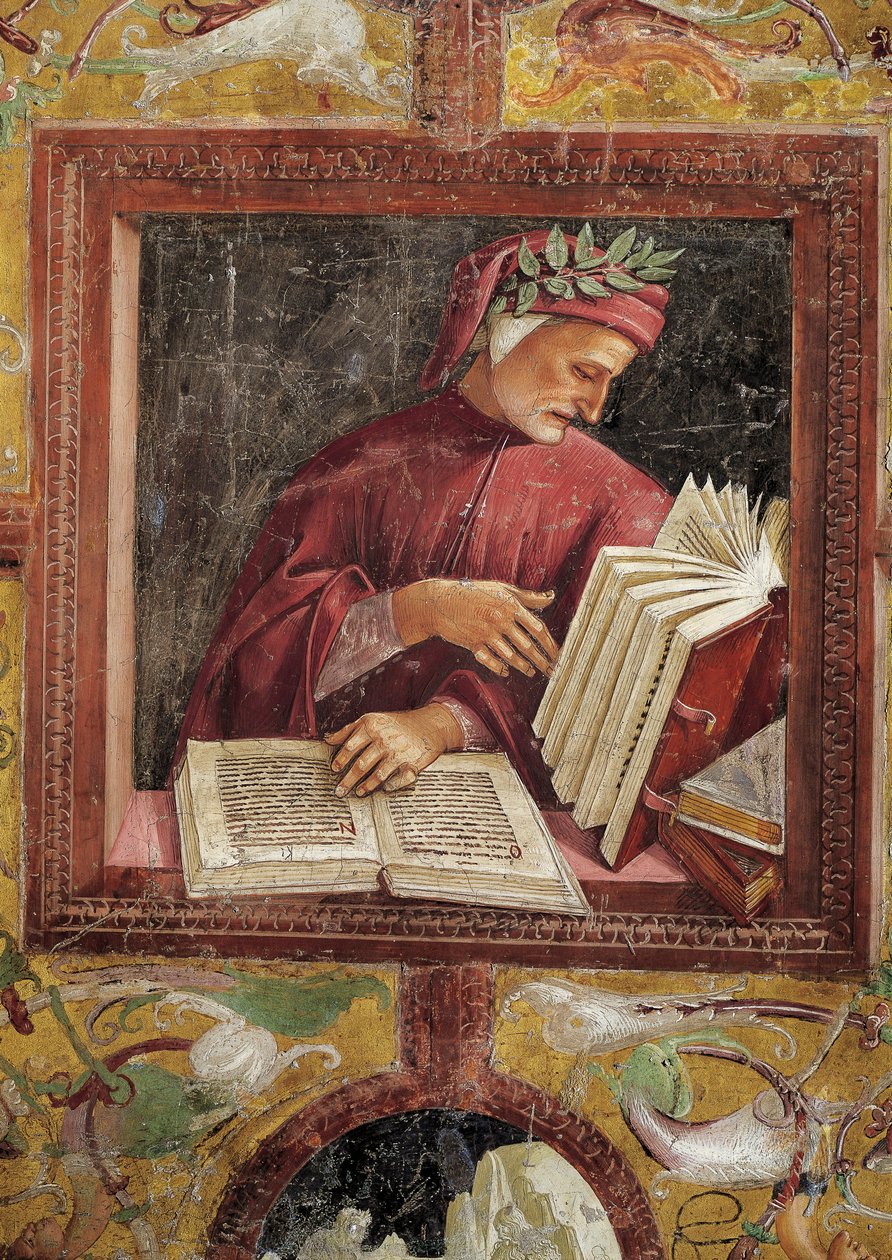Olaszország, Umbria régió, Orvieto, San Brizio katedrális kápolna, Dante Alighieri Luca Signorelli alkotó: Luca Signorelli