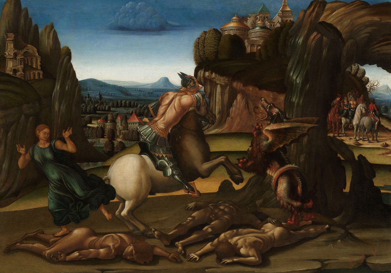 Szent György és a sárkány, 1500 körül alkotó: Luca Signorelli