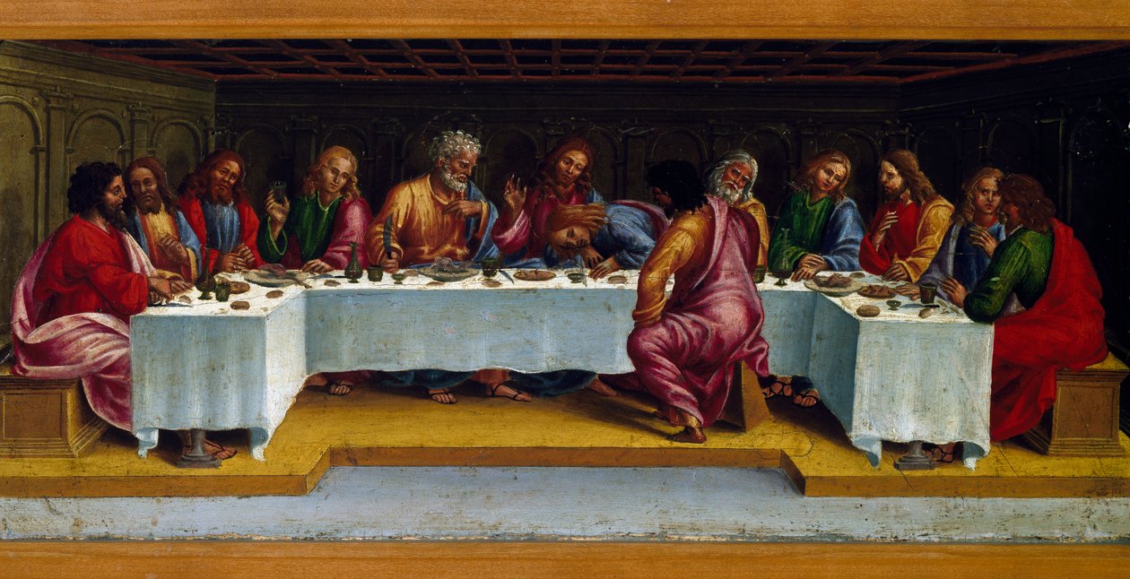 Luca Signorelli (kb. 1445-1523) történetei Krisztusról, az utolsó vacsoráról, festmény. alkotó: Luca Signorelli