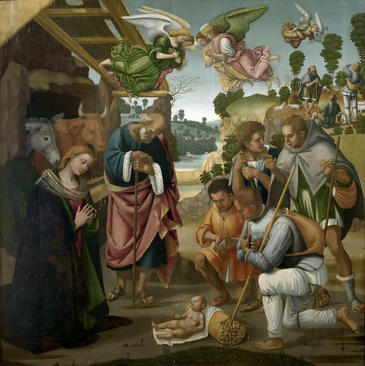 A Pásztorok imádása, 1522. alkotó: Luca Signorelli