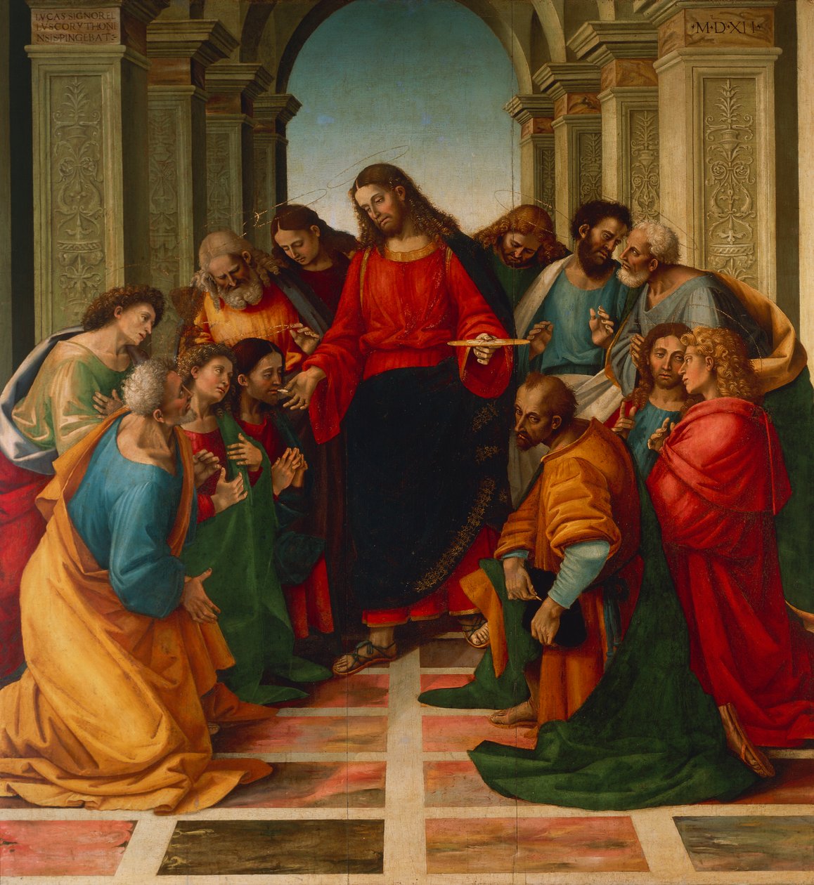 Az apostolok közössége, Luca Signorelli (kb. 1445-1523) alkotó: Luca Signorelli