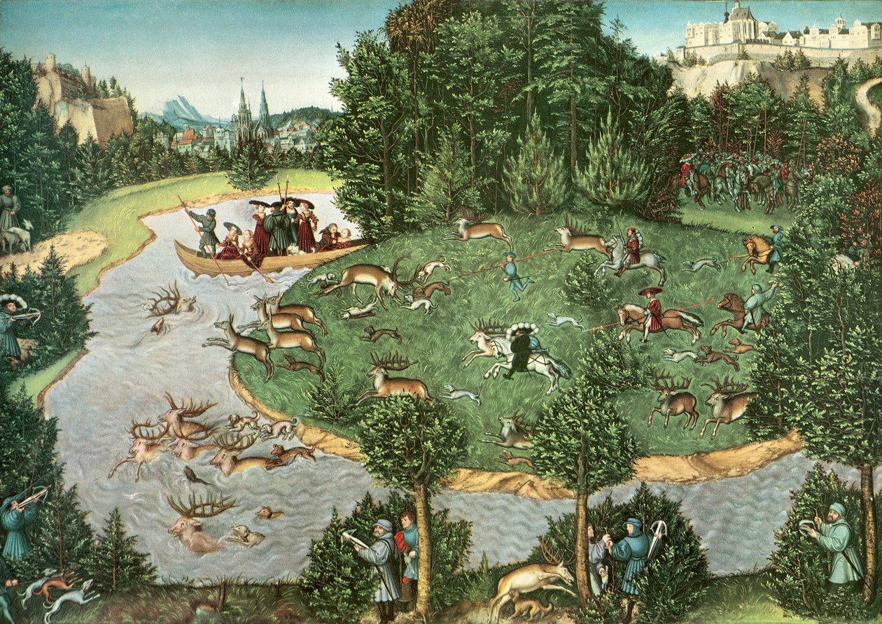 Szarvasvadászat Bölcs Friedrich választóval alkotó: Lucas Cranach the Elder