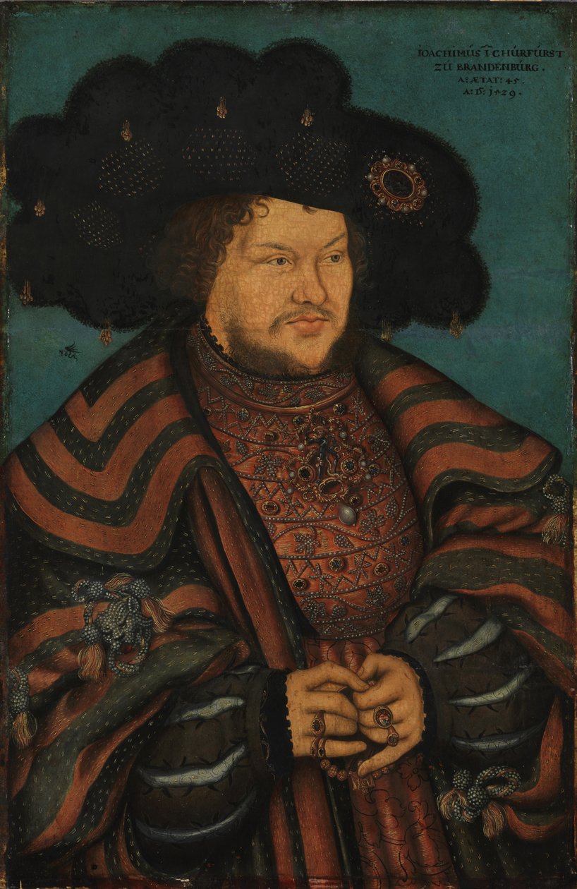 Joachim I. Nestor brandenburgi választófejedelem portréja alkotó: Lucas Cranach the Elder