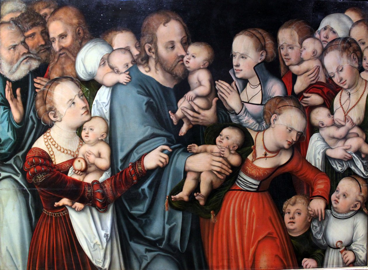 Krisztus áldja meg a gyermekeket alkotó: Lucas Cranach the Elder
