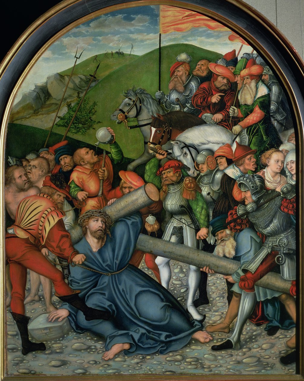 A keresztet hordozó Krisztus, 1538 (panel) alkotó: Lucas Cranach the Elder