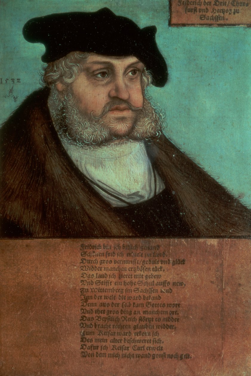 III. Friedrich, a Bölcs, Szászország választófejedelme alkotó: Lucas Cranach the Elder