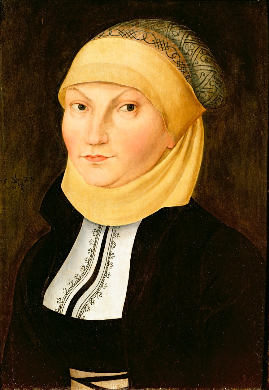 Katharina Luther (született: von Bora), 1528 alkotó: Lucas Cranach the Elder