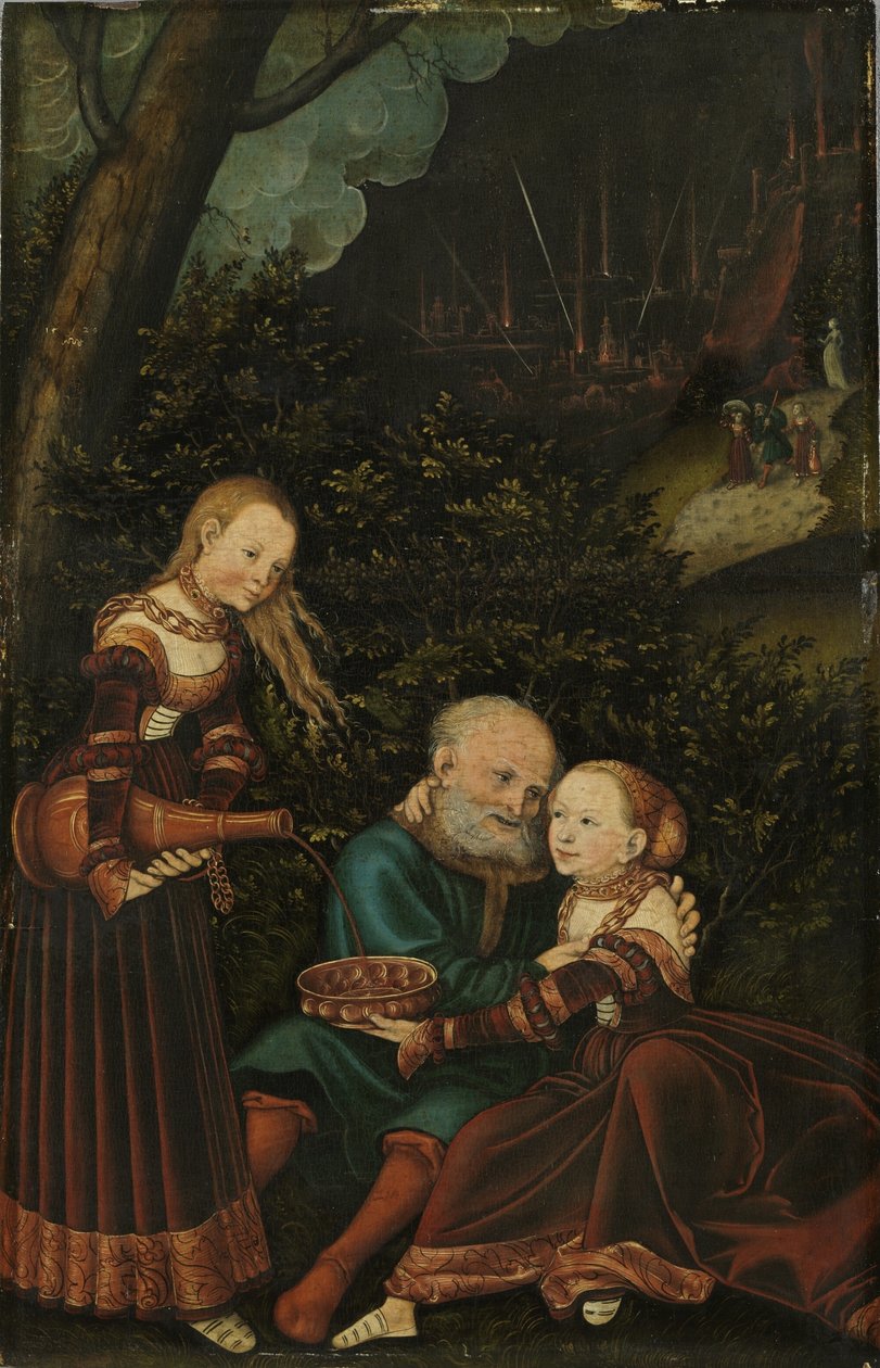 Lót és lányai alkotó: Lucas Cranach the Elder