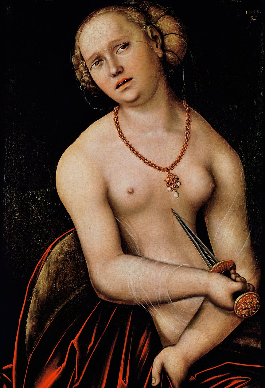 Lukrécia, 1538 alkotó: Lucas Cranach the Elder