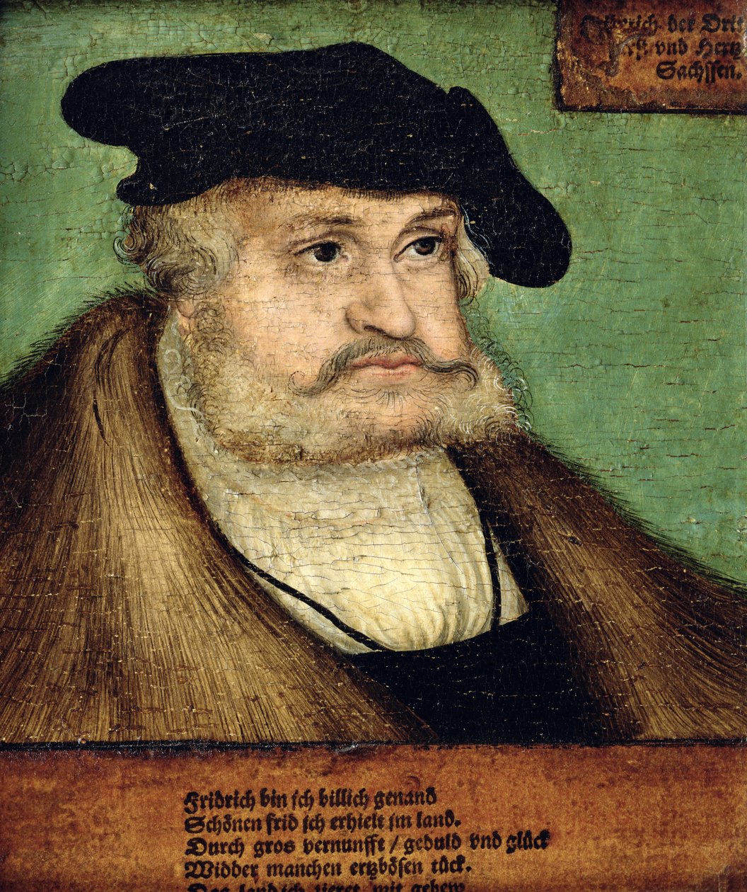 III. Friedrich (1463-1525) szász választófejedelem portréja, 1532 alkotó: Lucas Cranach the Elder