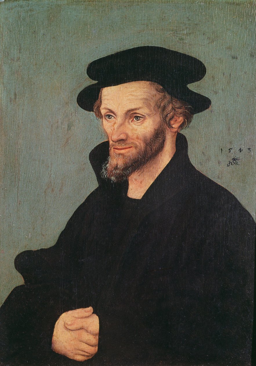 Philipp Melanchthon (1497-1560) portréja 1543 alkotó: Lucas Cranach the Elder