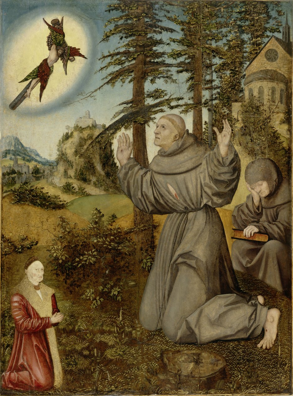 A Hl megbélyegzése. Franziskus alkotó: Lucas Cranach the Elder