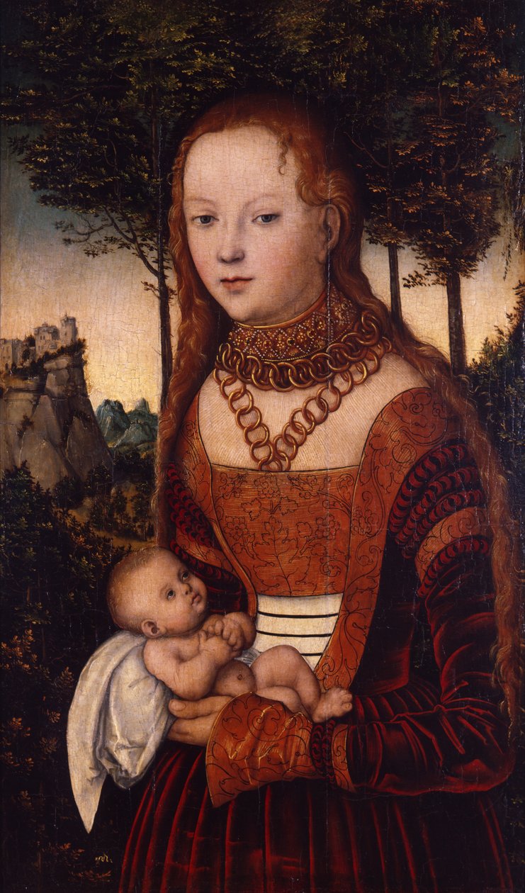 Fiatal anya gyermekével alkotó: Lucas Cranach the Elder