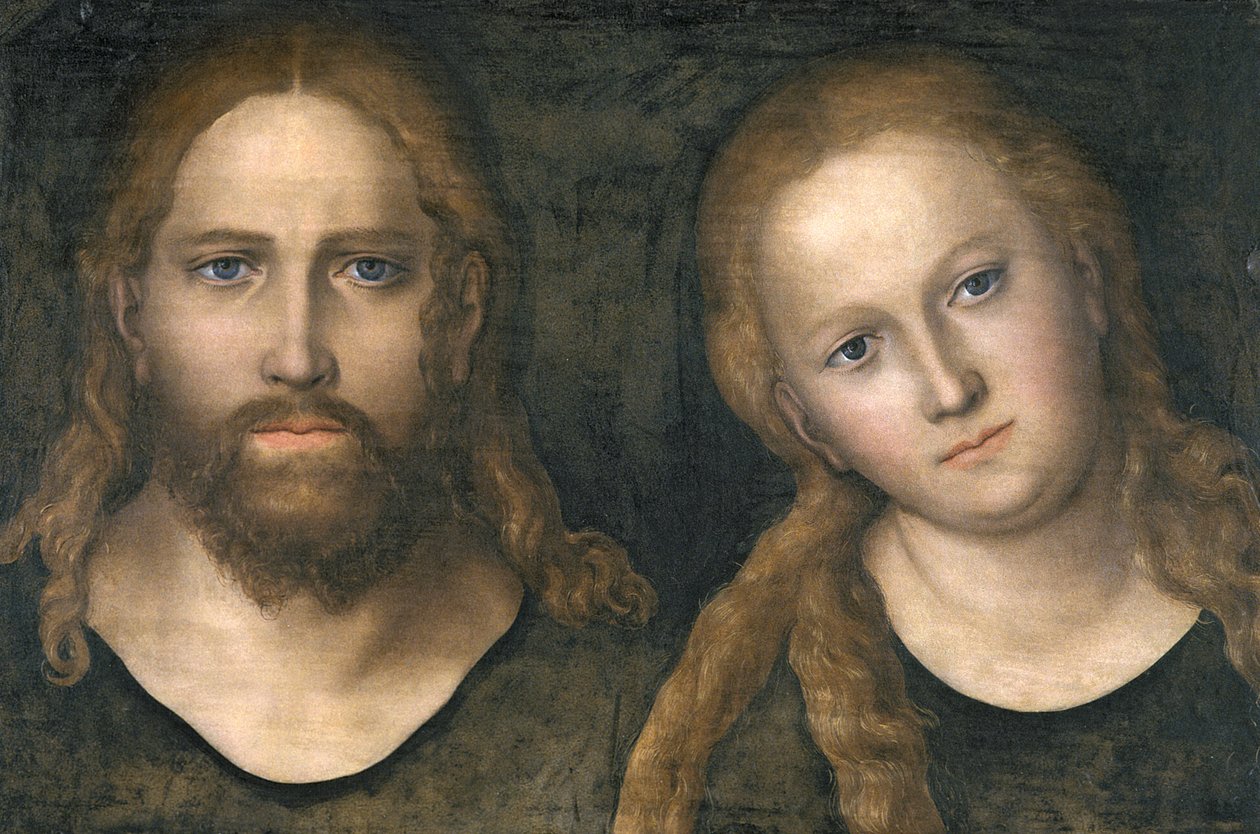 Krisztus és Mária, 1516-20 alkotó: Lucas Cranach the Elder