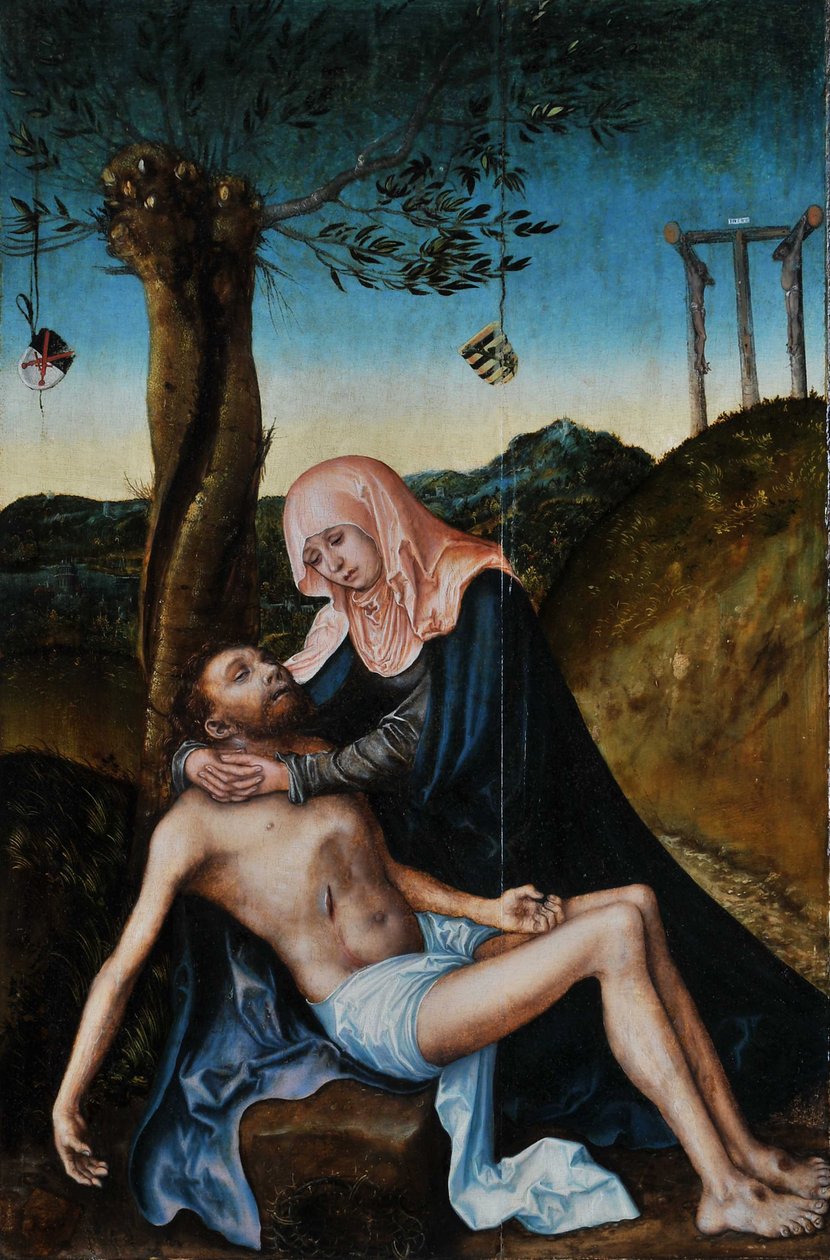 Pietà a kereszt alatt alkotó: Lucas Cranach the Elder