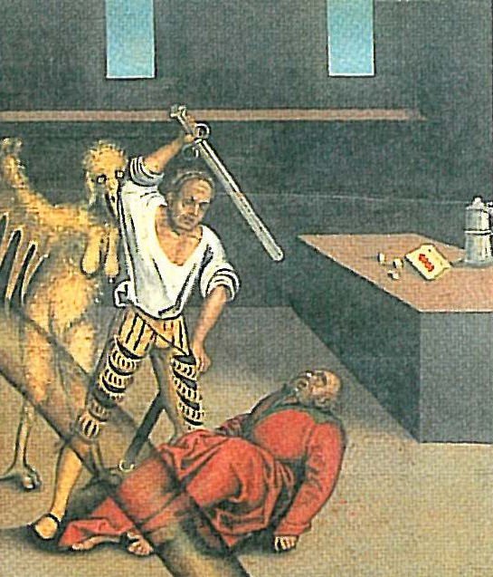 A Tízparancsolat Ötödik parancsolat részlete alkotó: Lucas Cranach the Elder