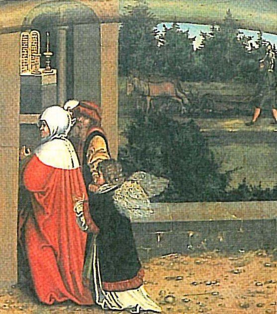 A Tízparancsolat harmadik parancsolat részlete alkotó: Lucas Cranach the Elder