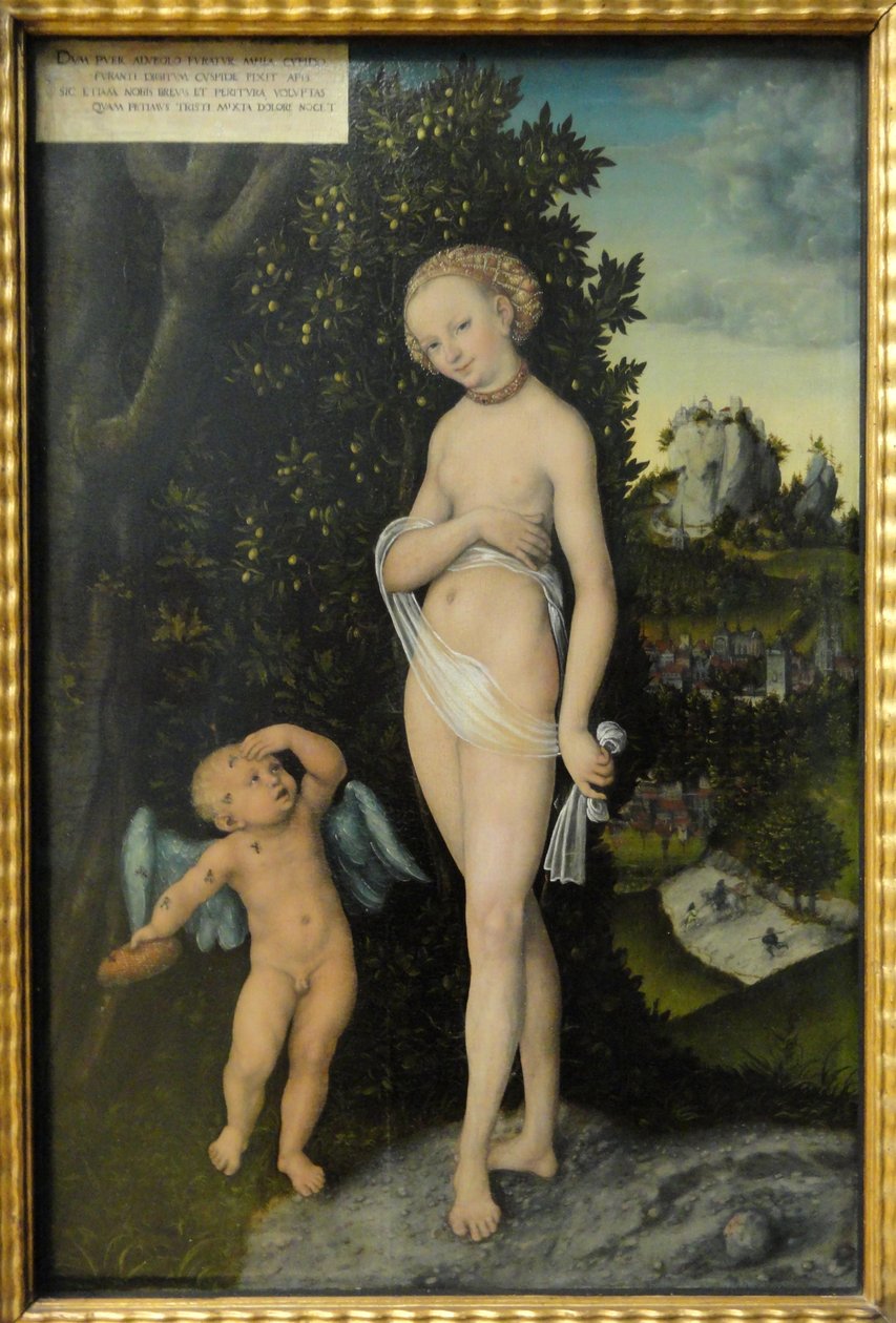 Vénusz és Ámor, a mézes tolvaj alkotó: Lucas Cranach the Elder
