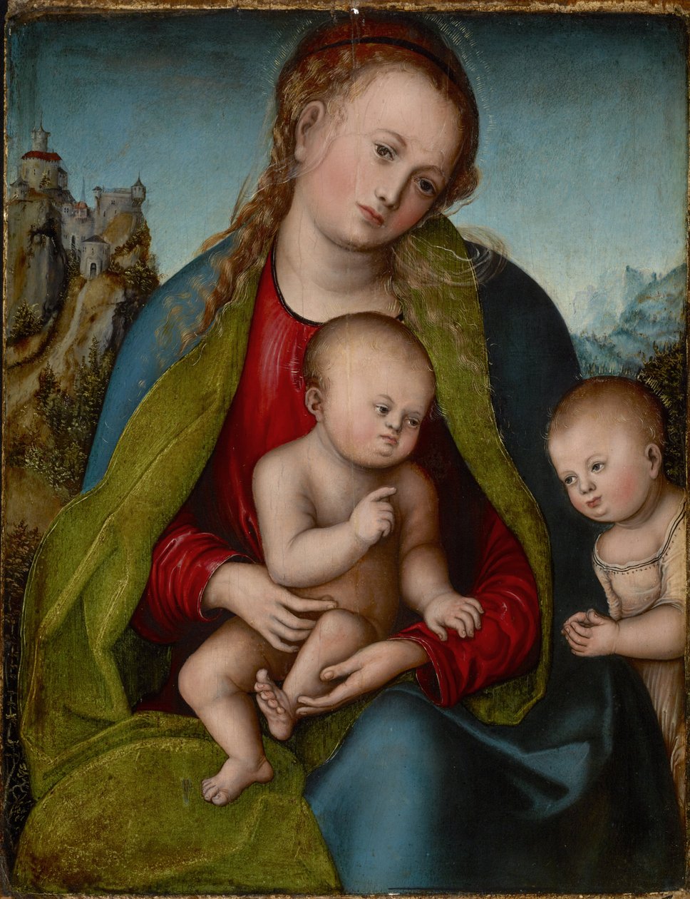 Szűz Mária a gyermekkel és Keresztelő Szent János alkotó: Lucas Cranach the Elder