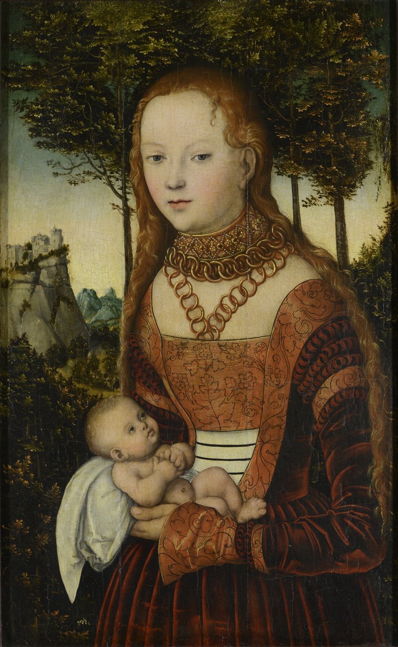 Fiatal anya gyermekkel alkotó: Lucas Cranach the Elder