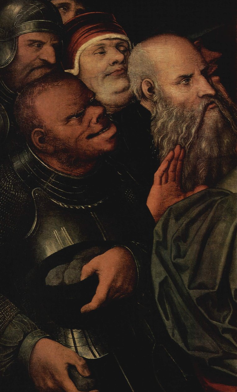 Krisztus és a házasságtörő részlet alkotó: Lucas Cranach the Younger