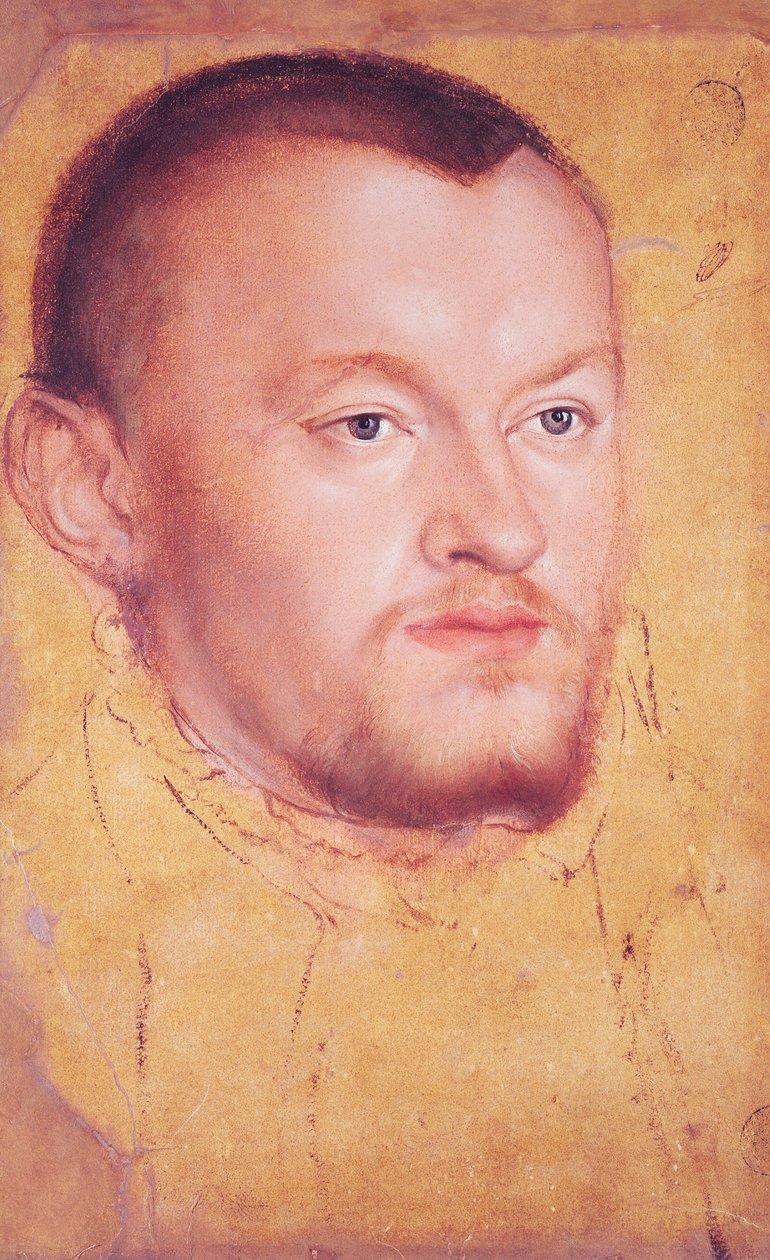 I. Augustus (1526-86) szász választófejedelem portréja (olaj, gouache és wc papíron) alkotó: Lucas Cranach the Younger