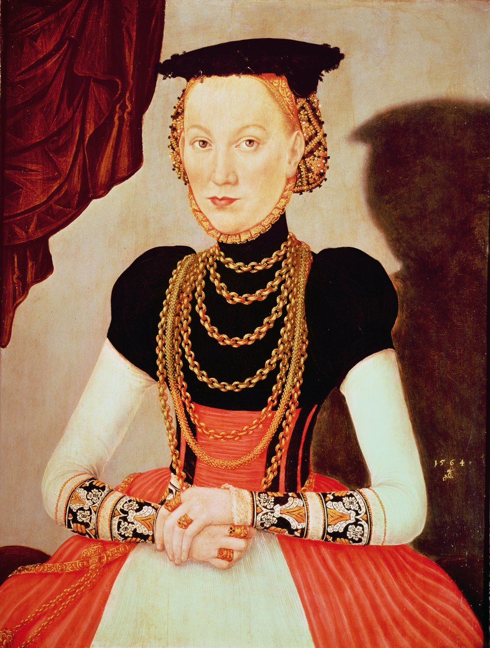 Női portré, 1564 (panel) alkotó: Lucas Cranach the Younger