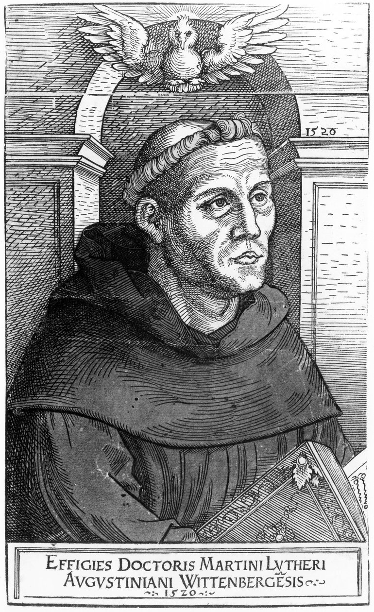 Luther Márton, mint Ágoston-rendi szerzetes, 1520-24 alkotó: Lucas Cranach the Elder